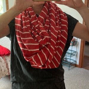 Gap Red and White Knit Scarf